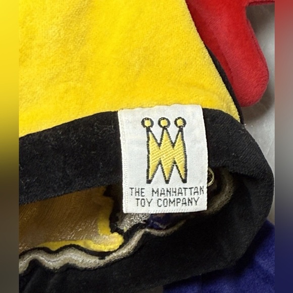 Vintage 1997 The Manhattan Toy Company Multi Color F-Lips Fish Hand Puppet Plush - Picture 5 of 5